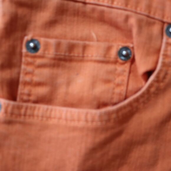 Neo Blue Orange Flat Front Mid-Length Shorts Men's 32 USA Made Stretch Cotton - Picture 7 of 13